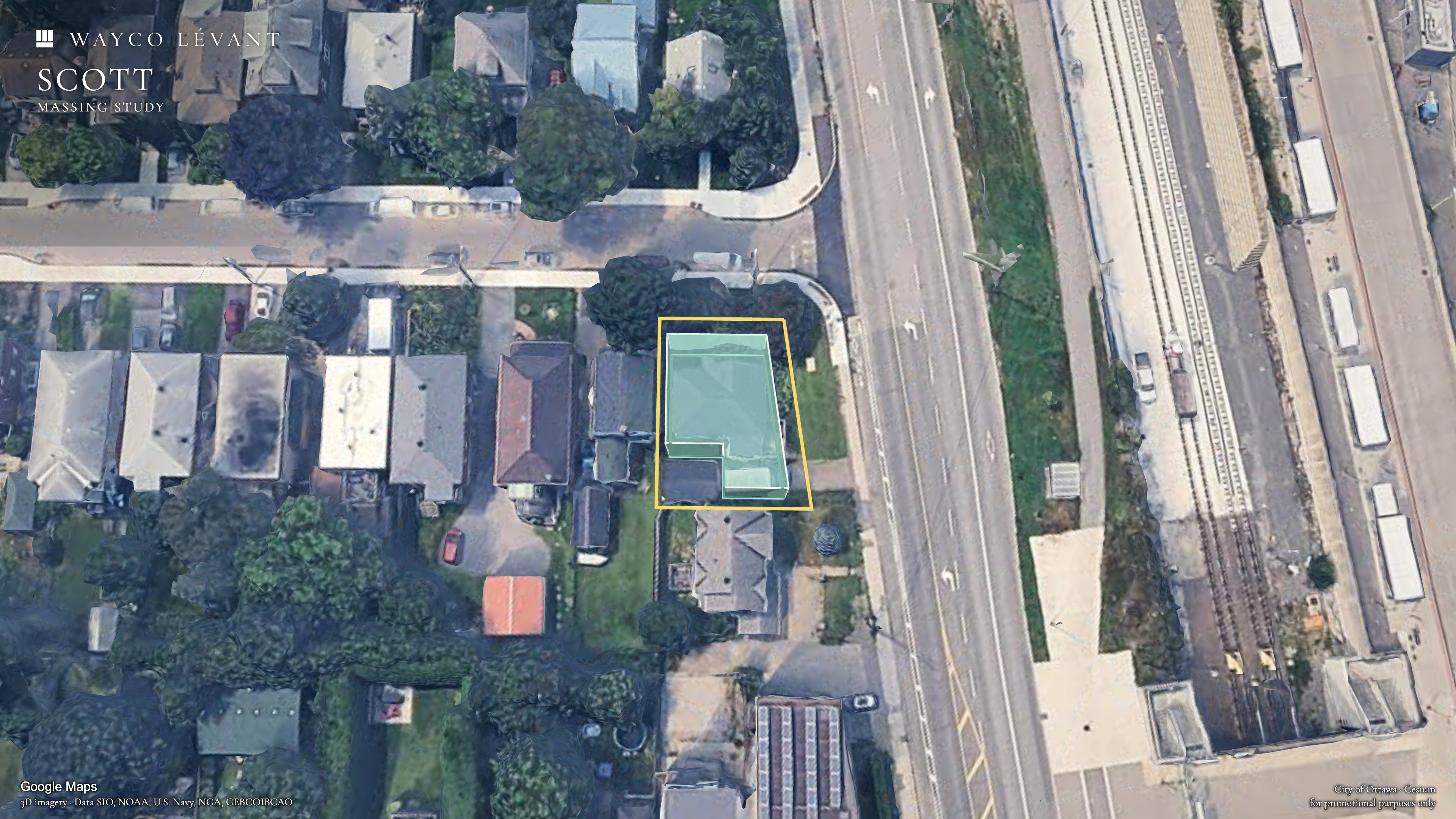 Scott massing study — Aerial plan