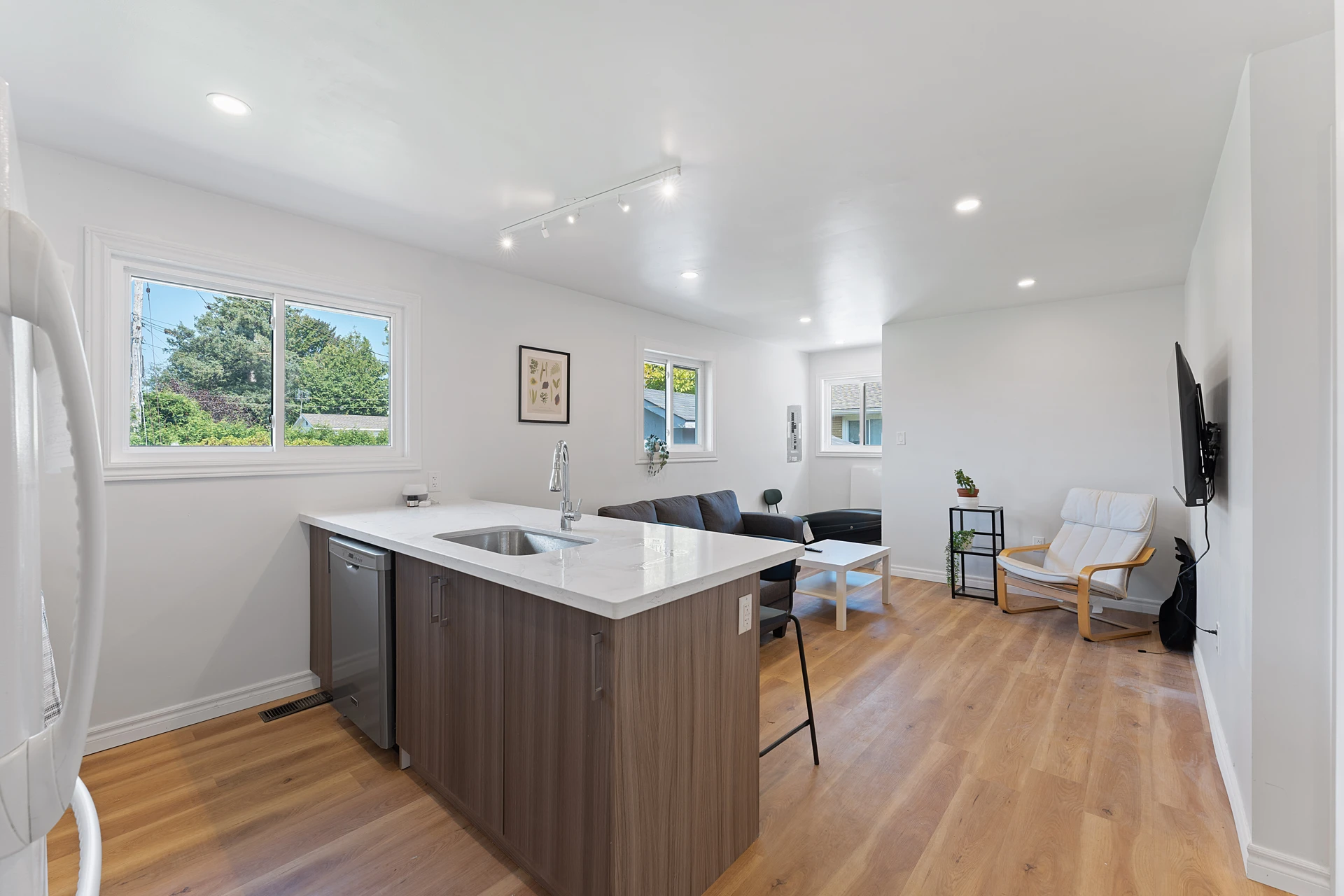 Fairhill main-floor kitchen and living space