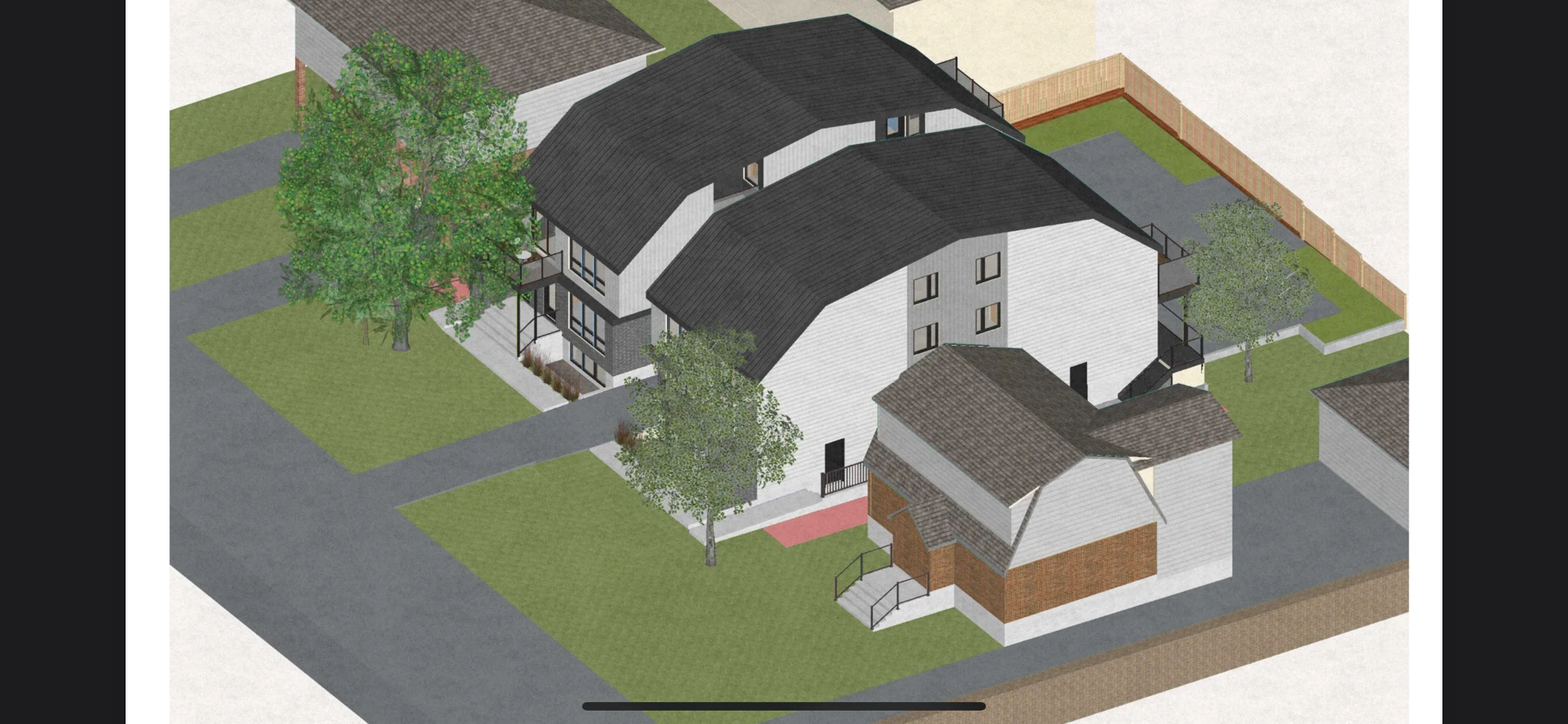 Tweedsmuir · Aerial architectural rendering
